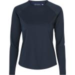 Mörkblåa Långärmade Golftröjor från Röhnisch på rea i Storlek XL i Material som andas för Damer 