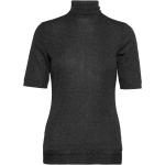 Svarta Kortärmade Kortärmade T-shirts med glitter från Esprit Collection i Storlek S 