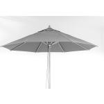 Rome parasoll Grå olefin silverfärgad stång 3 m