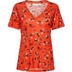 Rosita V-Neck T-Shirt Tops T-shirts & Tops Short-sleeved Orange InWear