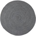 Bohemiska Mörkgråa Runda mattor från Woood med diameter 150cm i Jute 