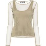 Khaki Långärmade T-shirts från DKNY | Donna Karan i Storlek XS i Modal för Damer 