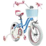 Kungsblåa Cyklar med stödhjul från RoyalBaby i 16 tum i Plast för Barn 