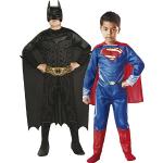 Rubie 's – Pack 2 utklädsel Batman och superman, f