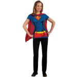 DC Comics Super-Girl T-shirt med cape kostym, Som visat, Extra-Large