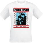 Rockiga Vita Run DMC Band t-shirts i Storlek M i Bomull för Herrar 