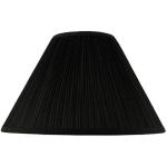 Rund plisserad lampskärm i svart - 40 cm ⌀