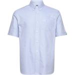 S/S Oxford Shirt Tops Shirts Short-sleeved Blue Fred Perry