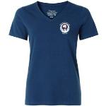 Ekologiska Marinblåa V-ringade T-shirts för Damer 