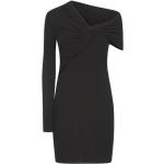 Svarta Långärmade Stickade klänningar Asymmetriska från Saint Laurent Paris på rea i Viskos för Damer 
