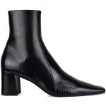 Svarta Ankle-boots från Saint Laurent Paris på rea med Dragkedja med spetsig tå med Klackhöjd 7cm till 9cm i Läder för Herrar 