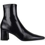Svarta Ankle-boots från Saint Laurent Paris på rea med Dragkedja med spetsig tå i Läder för Herrar 