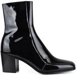 Svarta Ankle-boots från Saint Laurent Paris på rea med Fyrkantig tå med Klackhöjd 7cm till 9cm för Damer 