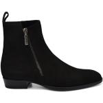 Svarta Ankle-boots från Saint Laurent Paris på rea med Klackhöjd till 3cm i Mocka för Herrar 