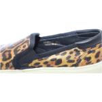 Hållbara Leopard-mönstrade Bruna Canvas sneakers från Saint Laurent Paris i storlek 38,5 med Slip-on i Tyg för Damer 
