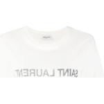Vita T-shirts med tryck från Saint Laurent Paris på rea i Storlek S i Bomull för Damer 