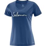 Salomon Mazy Graphic SS Tee Dam blå 2017 XS T-shirts & Kortärmade Vardagströjor