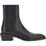 Svarta Ankle-boots från Ferragamo på rea med Fyrkantig tå i Kalvskinn för Herrar 
