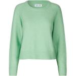 Hållbara Gröna Oeko-Tex Stickade tröjor från Samsøe & Samsøe i Storlek S med Rund ringning i Alpacka för Damer 