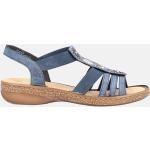Blåa Slip in-sandaler med glitter från Rieker i Syntet för Damer 