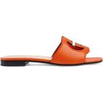 Orange Sandaletter från Gucci i storlek 38 med Slip-on med Fyrkantig tå i Läder för Damer 