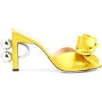 Sommar Citrongula Slip in-sandaler från Gucci i storlek 36 med Slip-on med öppen tå i Satin för Damer 