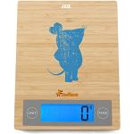 Sändningen med musen – digital köksvåg "Edition Shabby Chic" (digital våg för kök och hushåll, vägyta av bambu, exakt gram upp till 5 kg)