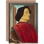 Sandro Botticelli Giuliano De Medici fin konst gratulationskort plus kuvert tomt inuti
