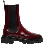Röda Chelsea-boots från SANTONI i Läder för Damer 