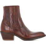 Konjakbruna Fodrade boots från SARTORE med Klackhöjd 5cm till 7cm i Läder för Damer 