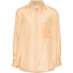 Apricot-färgade Långärmade Långärmade skjortor från Lemaire i Storlek M 