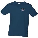Marinblåa V-ringade T-shirts för Damer 