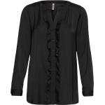 Svarta Långärmade Långärmade blusar från Soyaconcept i Storlek XS för Damer 