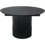 Svarta Ovala matbord från Skånska Möbelhuset förlängningsbara med diameter 120cm i Ask 
