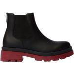 Vinter Svarta Chelsea-boots Vattentäta med Chunky med Klackhöjd 5cm till 7cm i Läder för Damer 