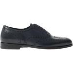 Blåa Oxford-skor från Scarosso på rea med Klackhöjd till 3cm i Kalvskinn för Damer 