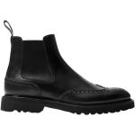 Svarta Chelsea-boots med Klackhöjd 3cm till 5cm i Kalvskinn för Herrar 