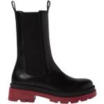 Svarta Fodrade boots från Scarosso på rea med Chunky med Klackhöjd 5cm till 7cm i Kalvskinn för Damer 
