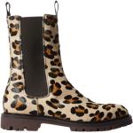 Leopard-mönstrade Bruna Chelsea-boots från Scarosso på rea med Chunky med Klackhöjd 3cm till 5cm i Gummi för Herrar 