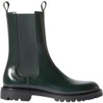 Gröna Chelsea-boots från Scarosso på rea med Chunky med Klackhöjd 3cm till 5cm i Kalvskinn för Herrar 