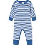 Schiesser Unisex babydräkt med Vario fot småbarnspyjamas, Kungsblå vit randig, 56 cm