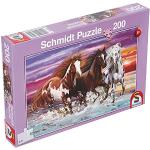 Flerfärgade Pussel från Schmidt Spiele med Hästar med Häst-tema 200 bitar 
