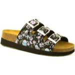 Casual Blommiga Svarta Slip in-sandaler från Scholl Rio i storlek 36 i Mocka för Damer 