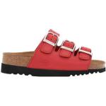 Röda Sandaletter med kilklack från Scholl Rio på rea med Kilklack med Klackhöjd till 3cm i Mocka för Damer 
