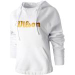 Vita Tränings hoodies från Wilson på rea i Storlek M för Damer 