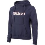 Blåa Tränings hoodies från Wilson på rea i Storlek L för Damer 