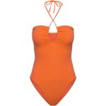 Orange Bandeau baddräkter från Seafolly i Storlek S för Damer 