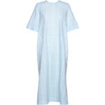 Seersucker Check Maxi Dress Maxiklänning Festklänning Blue Ganni