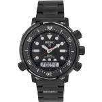 Limited Edition Digitala Svarta Hybrid smartwatches med armband i Rostfritt stål från Seiko Prospex med Evighetskalender i Rostfritt Stål för Herrar 