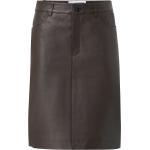 Selected FEMME - Kjol slfJilla HW Leather Skirt - Brun - 34